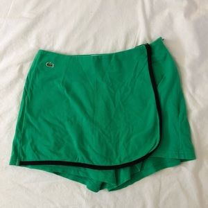 Lacoste green tennis inspired skort